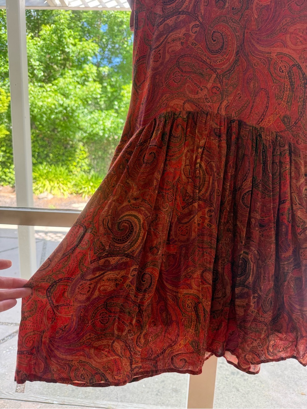 Peruvian Connection Paisley Boho Babydoll Dress - Picture 4 of 16